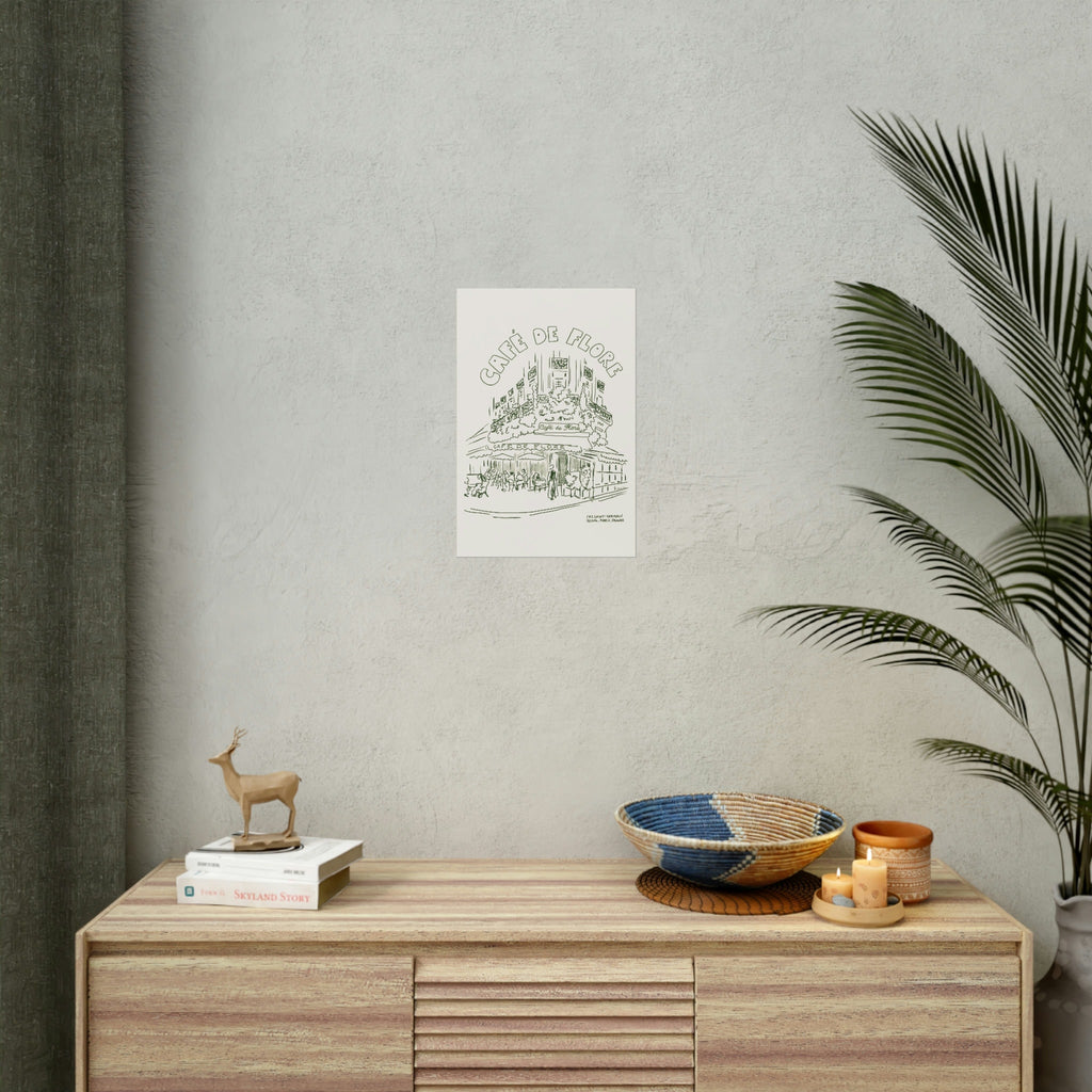 Café de Flore - Minimalist Print (digital download)