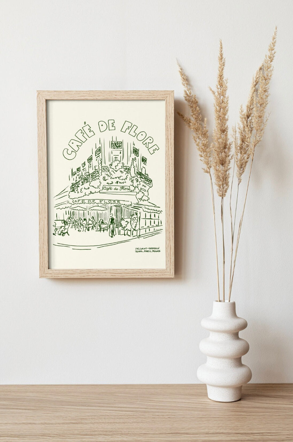 Café de Flore - Minimalist Print (digital download)